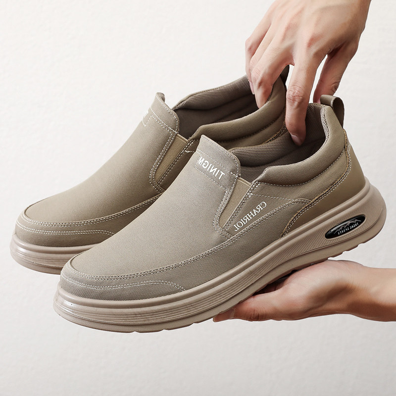 春秋老北京布鞋男中老年爸爸鞋父亲轻便运动软底防滑一脚蹬帆布鞋,流行男鞋,布鞋,淘宝优惠券,粉丝福利购,淘宝优惠卷