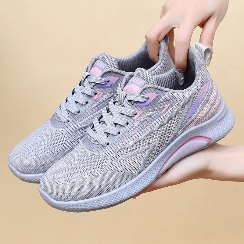 新款老北京布鞋飞织网面女休闲鞋透气防滑镂空妈妈舒适软底健步鞋,女鞋,健步鞋,淘宝优惠券,粉丝福利购,淘宝优惠卷