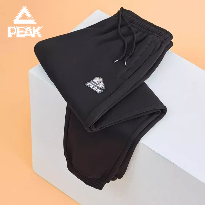 匹克男裤断码清仓运动裤秋季厚款休闲裤子黑色男款长裤收脚束脚裤