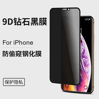 360度全防窥适用13苹果15promax钢化膜iPhone14手机膜XR防偷窥12磨砂xr指纹XS全屏11贴膜xsmax