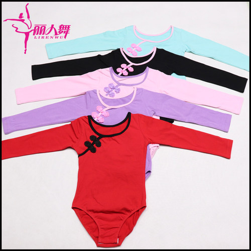 儿童舞蹈服考级长短袖体操服连体