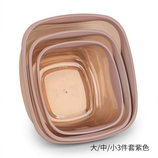 宿舍方形浴室洗衣盆 家用厨房洗菜盆加厚耐摔 大号透明婴儿洗脸盆