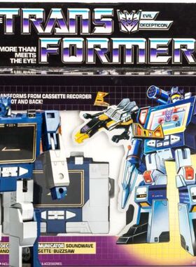 变形玩具金刚 G1 声波 带雷针鸟磁带机复刻1984大电影全新盒装