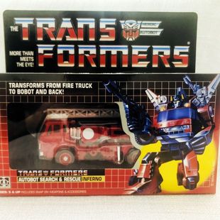 动画汽车人1984大电影全新盒装 消防车 变形玩具金刚