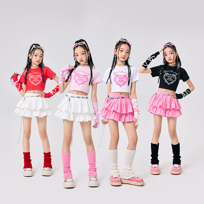 六一儿童街舞演出服夏季女孩露脐裙子套装爵士舞表演潮服模特走秀,童装/婴儿装/亲子装,儿童演出服,淘宝优惠券,粉丝福利购,淘宝优惠卷