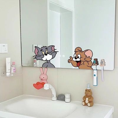 猫和老鼠贴纸镜子玻璃装饰创意卫生间窗户卡通可爱墙画防水贴画