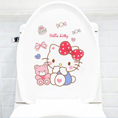 卡通可爱卫生间防水马桶贴纸卫生间坐便器创意个性 饰贴画 马桶盖装