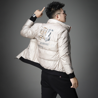 欧洲站羽绒服男士2025新款冬季90白鸭绒外套男款加厚高端短款上衣