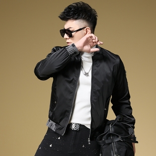 欧洲站2025新款高端男士休闲外套春季潮流百搭夹克高级感棒球服男