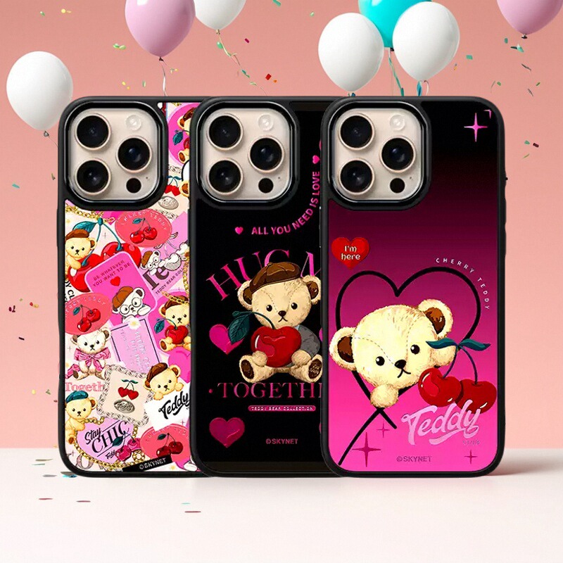 可爱卡通女正版TeddyBear泰迪熊15适用苹果/1716ProMax手机壳iPhone case16全包14防摔保护套magsafe磁吸高级