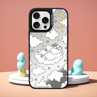 14Promax防摔保護套13軟 芬蘭精靈姆明Moomin鏡面手機殼15適用16pro蘋果16ProMax手機殼iPhone16全包12新款