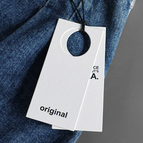 镂空设计蛋壳纹特种纸吊牌标签