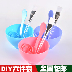 美容院软毛刷泡压缩面膜碗棒DIY调面膜棒 计量勺6件套装