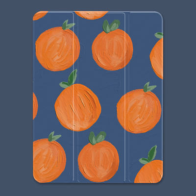 苹果油画橘子文艺风气囊保护套