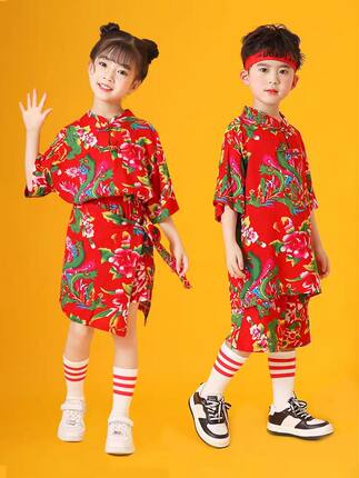 幼儿园六一儿童节啦啦队演出服大花套装小学生运动会舞蹈合唱表演