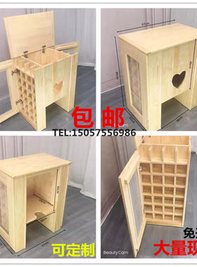 幼儿园口杯架儿童实木水杯茶桶柜
