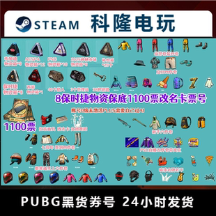 PUBG 全新白号可改密改邮 黑货券号改名卡物资箱绝地求生