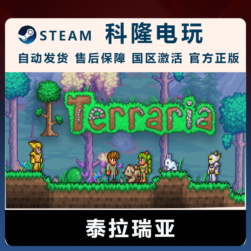 PC官方中文正版steam平台国区泰拉瑞亚Terraria全新成品账号