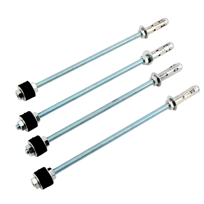 镀锌不锈钢中央空调内机吊杆风管机鱼鳞拉爆膨胀吊顶螺栓静音螺丝