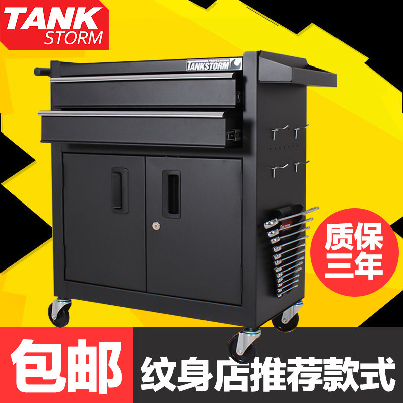 工具车小推车汽修工具箱车间用储物柜子维修周转车移动纹身工作台