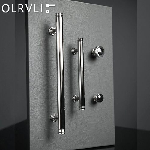抽屉拉手OLRVLI纯铜橱柜银色法式