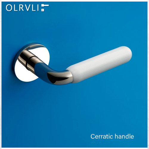 olrvli黑白陶瓷极简现代门锁
