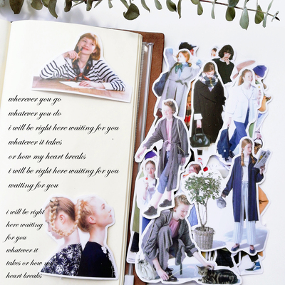 手账杂志风街拍贴纸国外手绘手帐