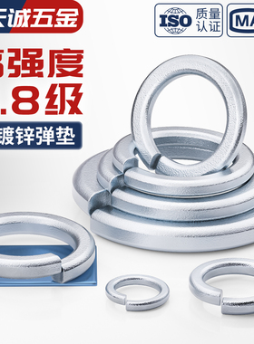 热镀锌弹垫热浸锌开口弹簧垫圈弹性垫片M8M10M12M14M20M22M24M36