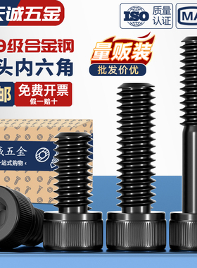 M2-M20内六角螺丝钉12.9级高强度螺栓杯头圆柱头M3M4M5M6M8M10M12