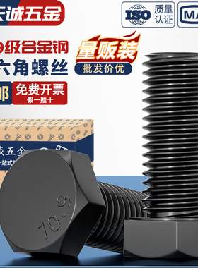 M6-M64 10.9级外六角螺丝高强度螺栓加长螺杆M8M10M12M14M16M18mm