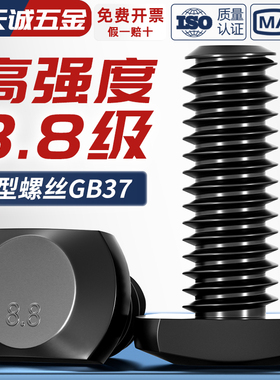 8.8级T型螺丝T形槽用模具压板冲床铣床GB37螺栓M6M8M10M12M16-M36