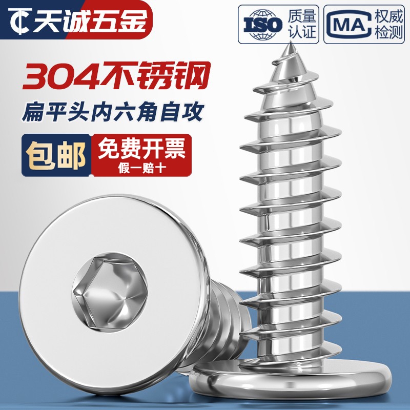 【全网热销】304扁平头自攻螺丝