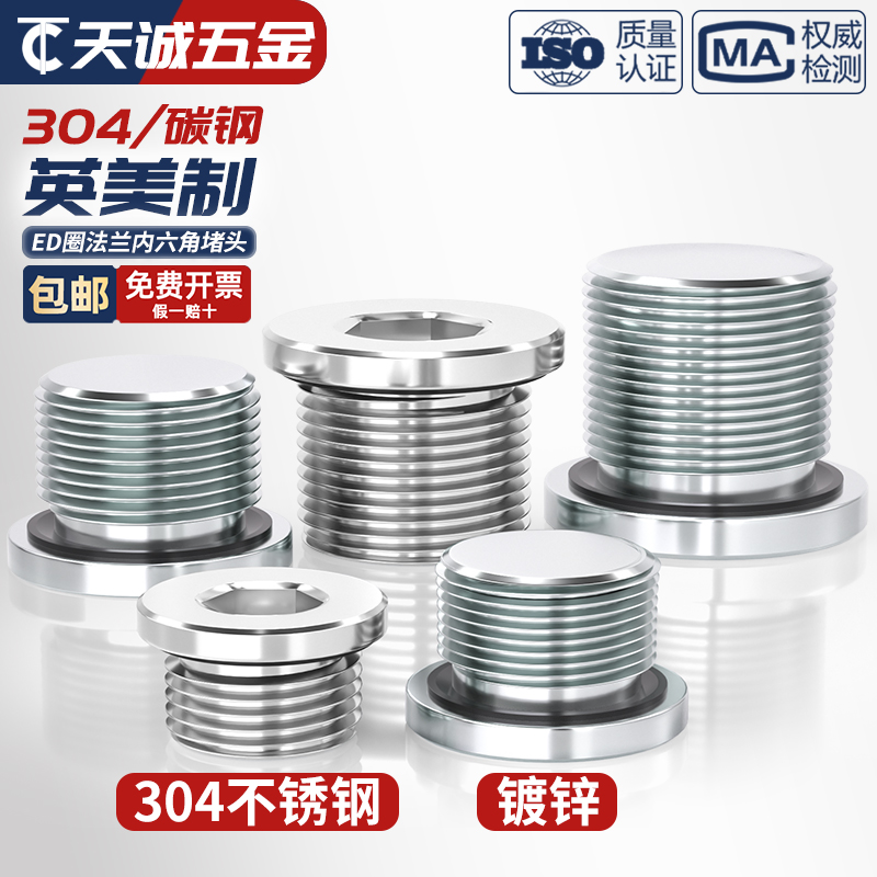【全网热销】镀锌内六角ED堵头