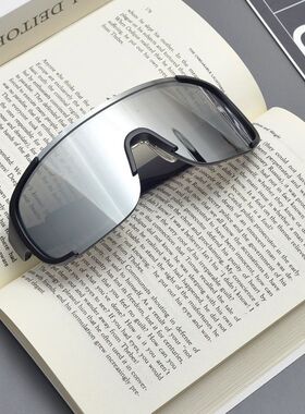 赛博朋克未来感方形连体墨镜男女