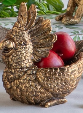 树脂金色动物系列桌面置物托盘