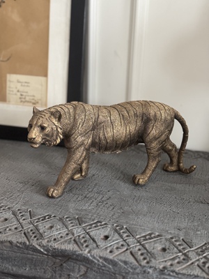 ABhouse美国复古金铜色虎摆件