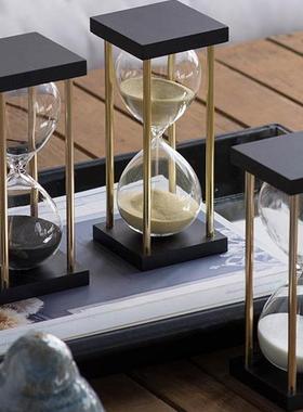 沙漏摆件会所轻奢复古计时器