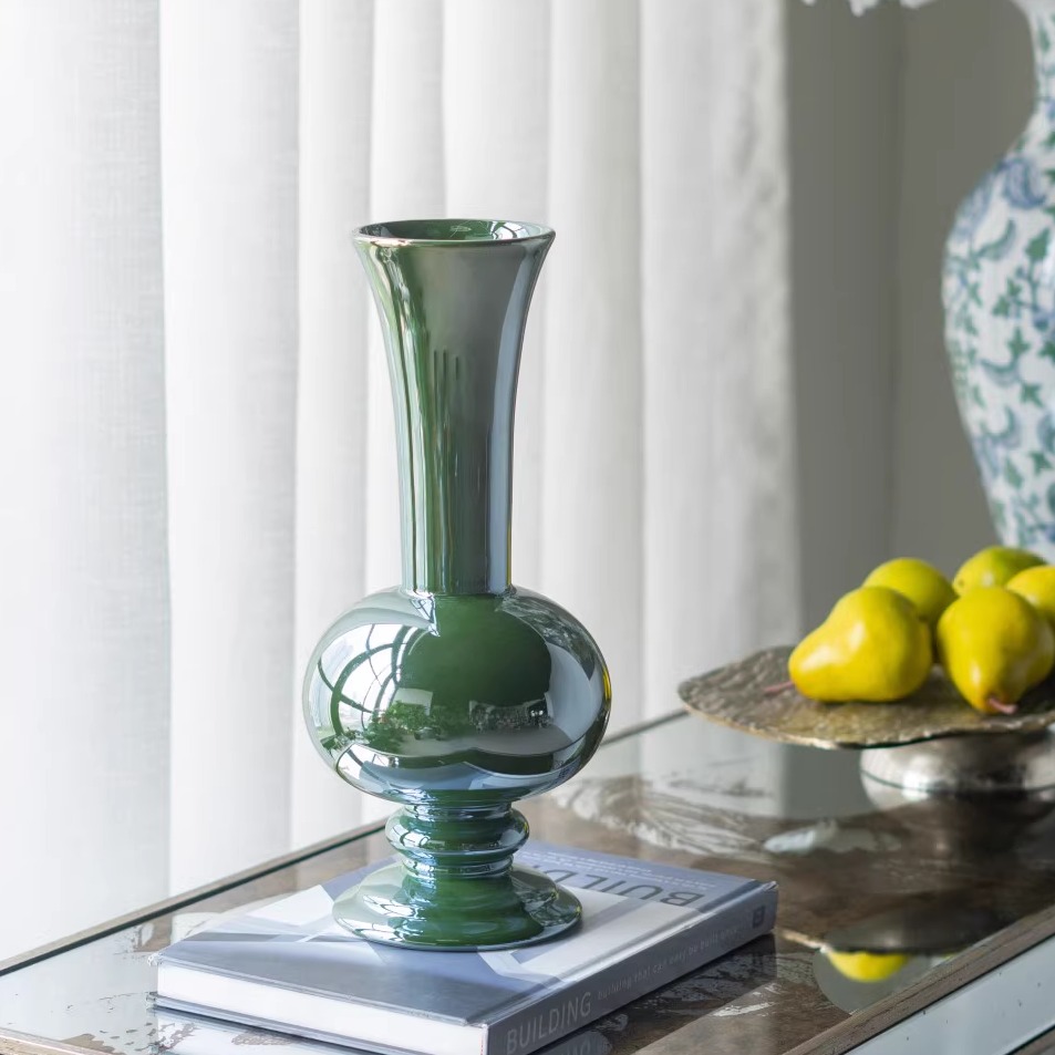 镭射感变色陶瓷花瓶法式瓷器摆件