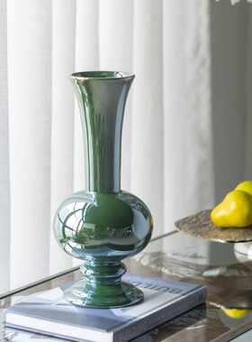 ABHOUSE出口美国镭射感变色陶瓷花瓶法式瓷器摆件客厅玄关桌装饰