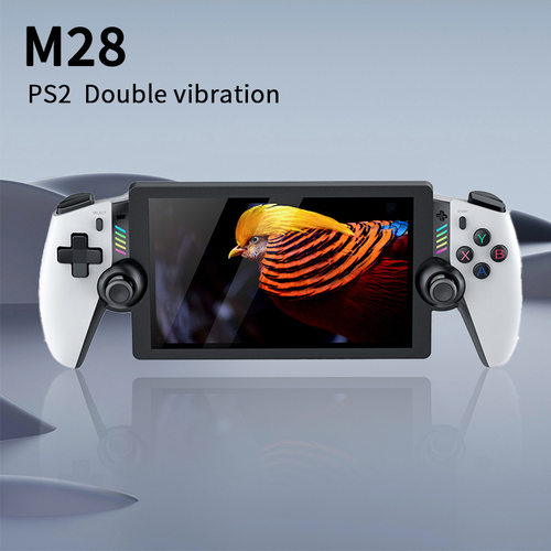 掌上游戏机M28经典复古7英寸大屏IPS双重振动体验PC2游戏街机