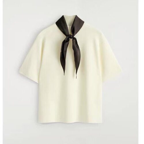 CS女装 标准版型围巾细节T恤衫上衣象牙色2026春季新品1338717001