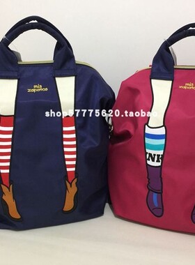 mis zapato限量版新款刺绣美腿包手提双肩旅游背包尼龙布女休闲包