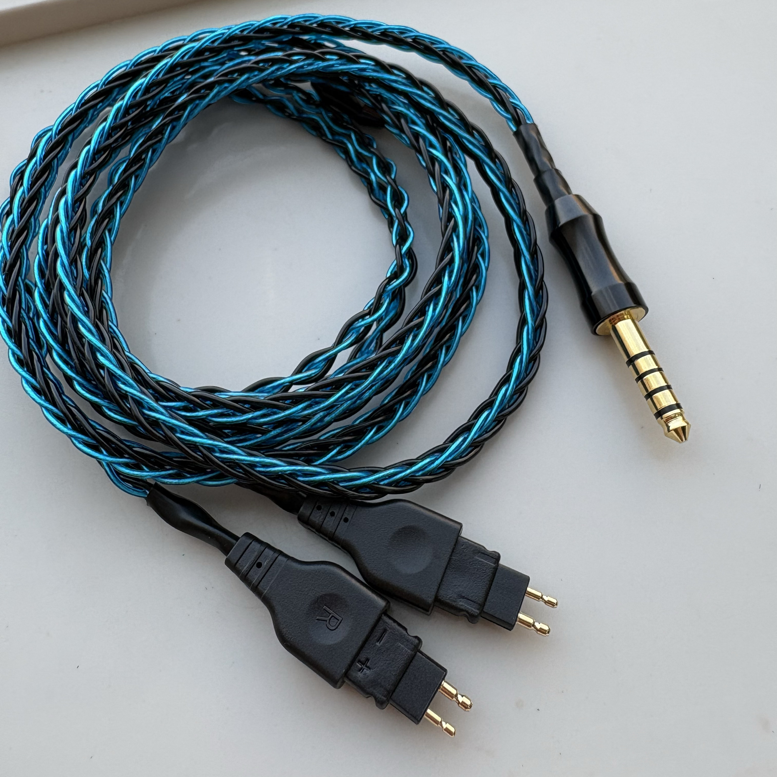 德聆格 适用森海HD660S2 HD650 HD600 HIFI耳机升级线4.4mm平衡线