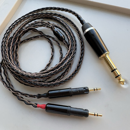 德聆格 适用于铁三角ath-R70X R70Xa XLR 4.4平衡耳机线铜银混编