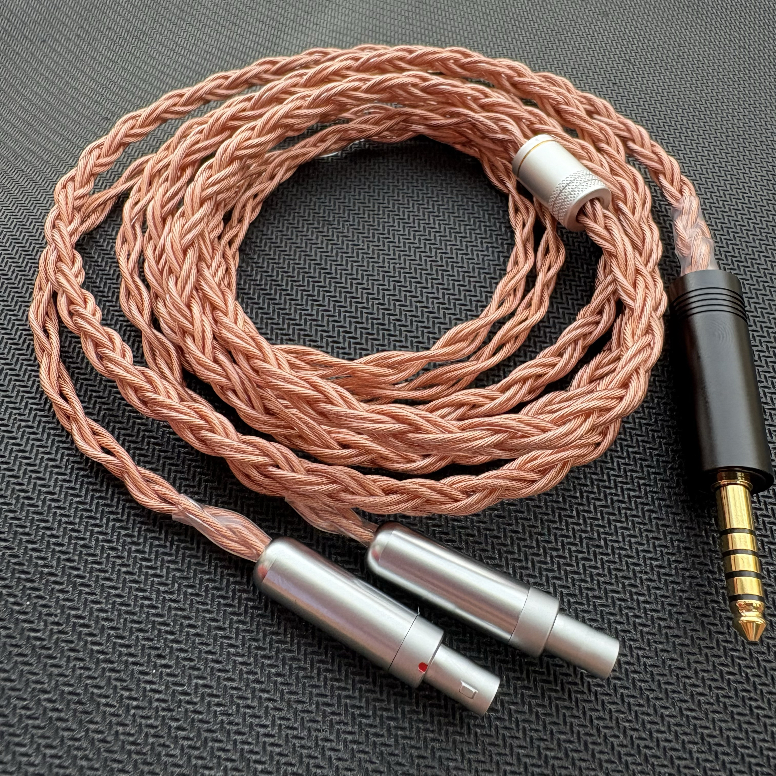 德聆格 加粗单晶铜HD800s hd820耳机升级线材4.4mm平衡线 可定制