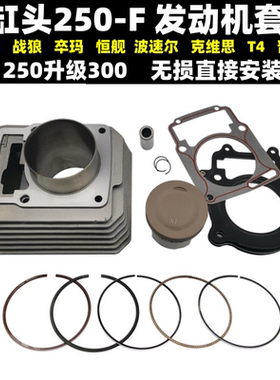 宗申CB250-F大缸头发动机改300套缸T4极盗者战狼恒舰波速尔活塞环