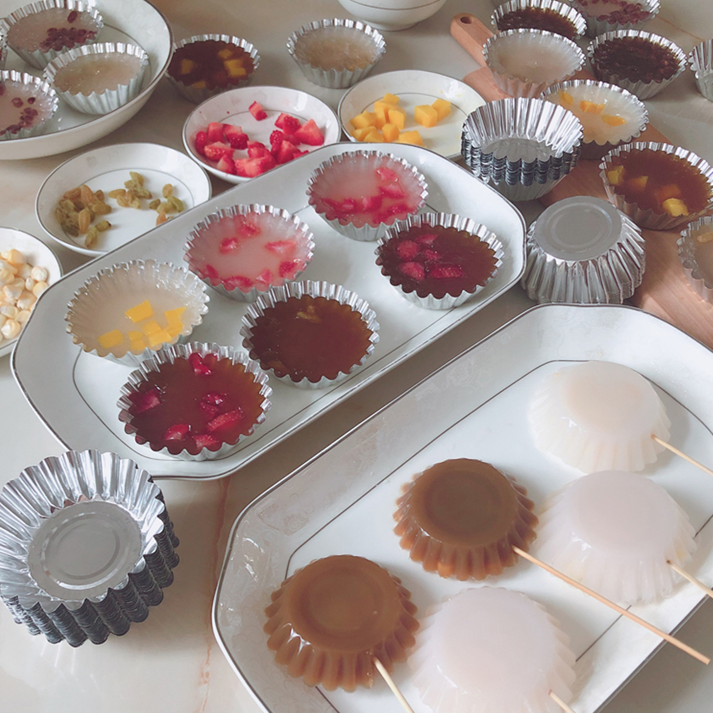 耐高温钵仔糕模具锡纸杯买2送1