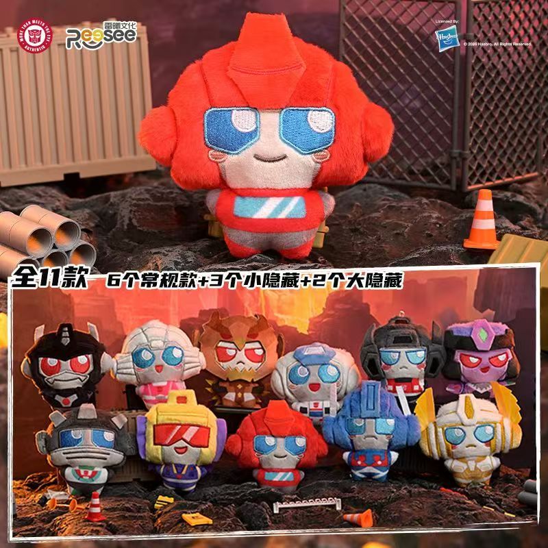 正版雷曦文化变形金刚MINI毛绒盲袋第二弹威震天天火挂件周边玩具图片
