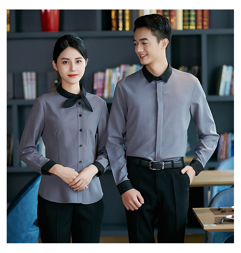龙丽儿餐饮服务员工作服咖啡厅饭店火锅店工服酒店西餐厅工装定制