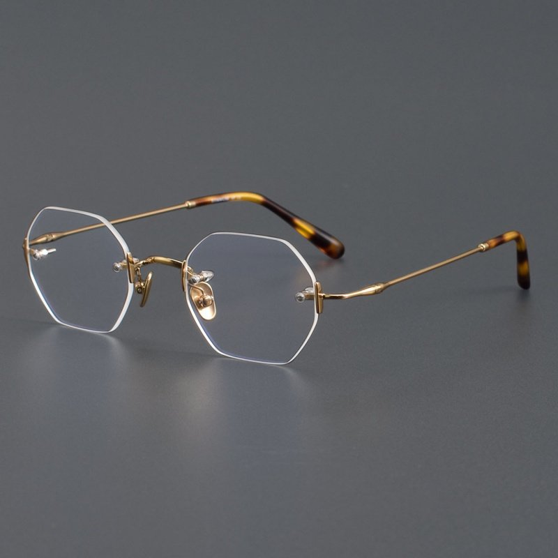 ZY009 pure titanium rimless myopia eyeglasses frame 眼镜框架